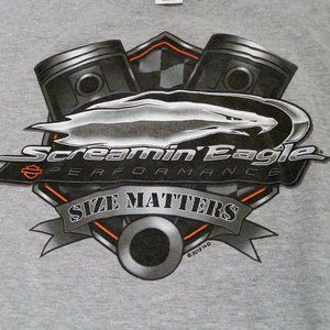 HARLEY DAVIDSON SCREAMIN' EAGLE PERFORMANCE SIZE MATTERS SHORT SLEEVE TEE SHIRT